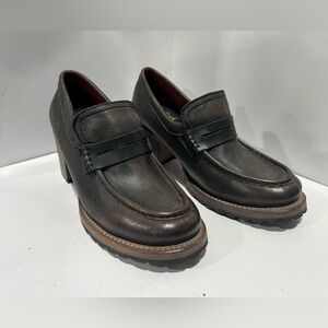 Freebird Bristol Brown Leather Loafers w/ Red Interior
